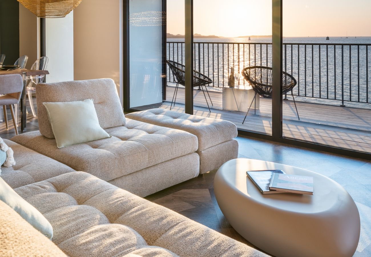Appartement à Landéda - ILE CEZON - Duplex de luxe avec magnifique vue mer