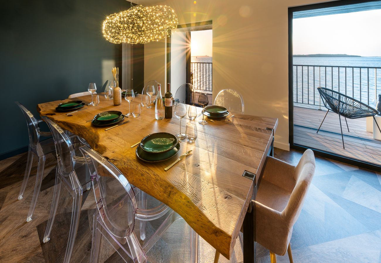 Appartement à Landéda - ILE CEZON - Duplex de luxe avec magnifique vue mer