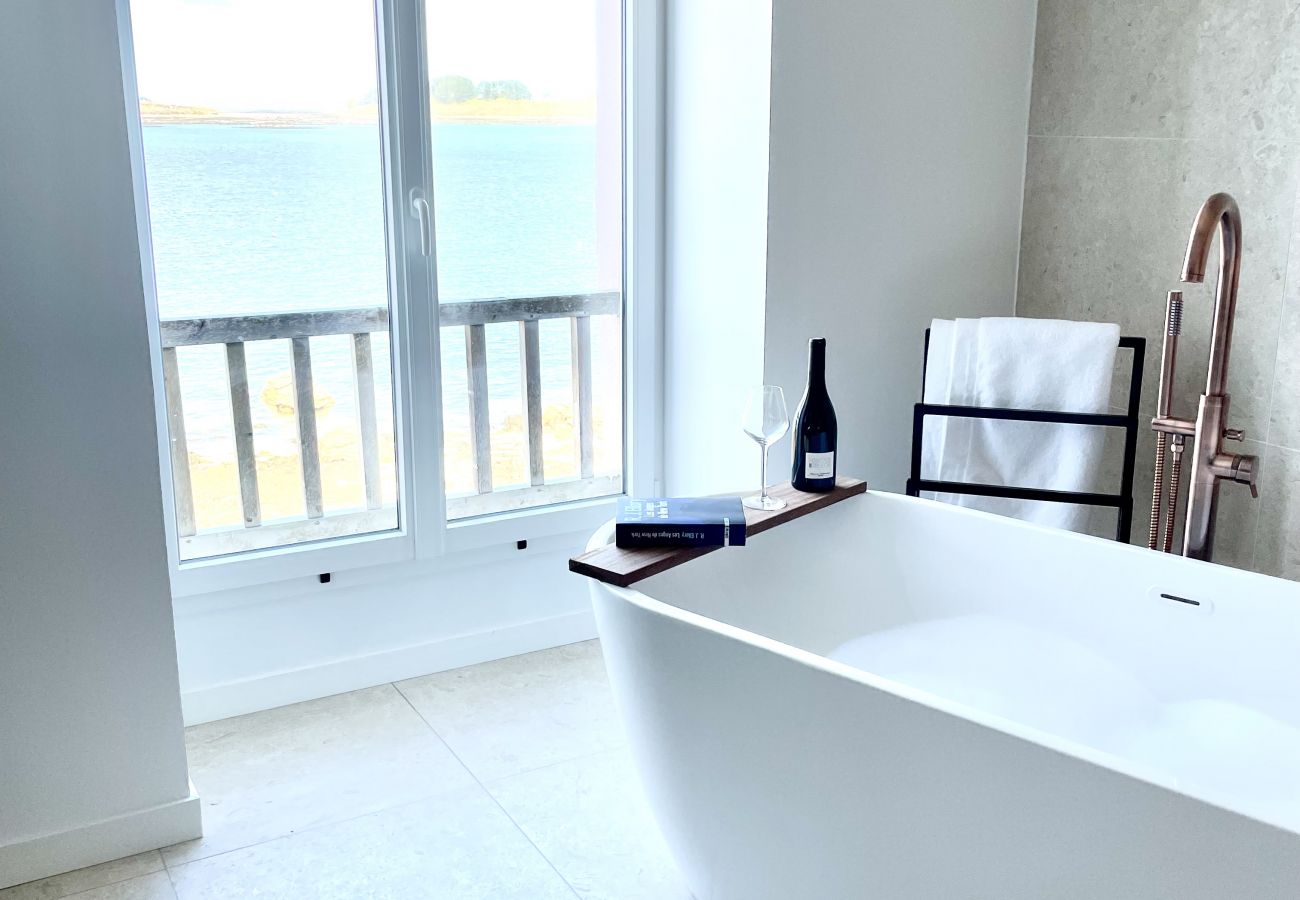 Appartement à Landéda - ILE CEZON - Duplex de luxe avec magnifique vue mer