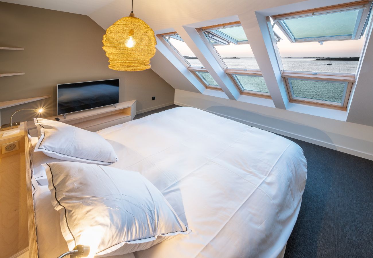 Appartement à Landéda - ILE WRACH - Duplex de luxe avec magnifique vue mer