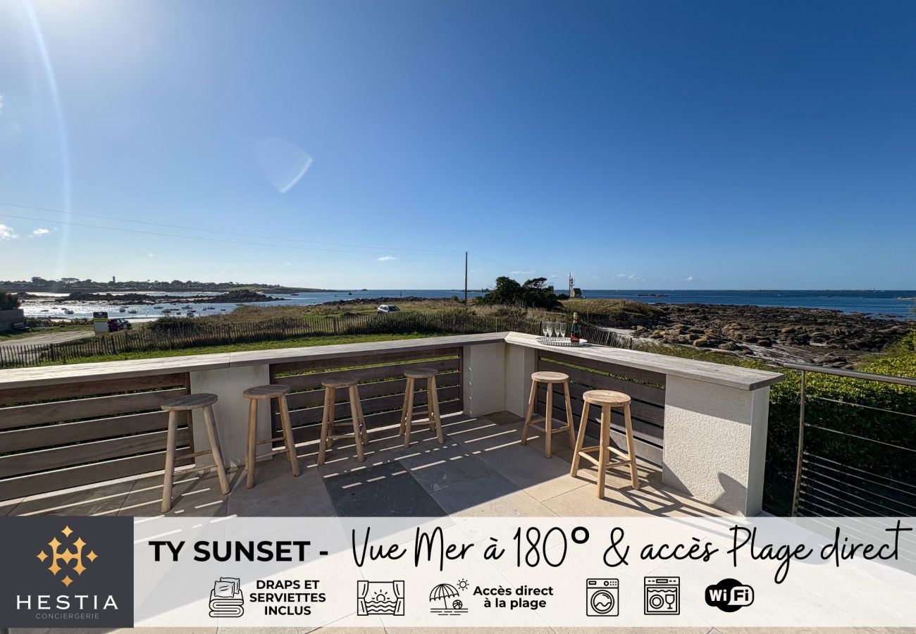 Maison à Ploudalmézeau - TY SUNSET - Vue Mer à 180° & accès Plage direct